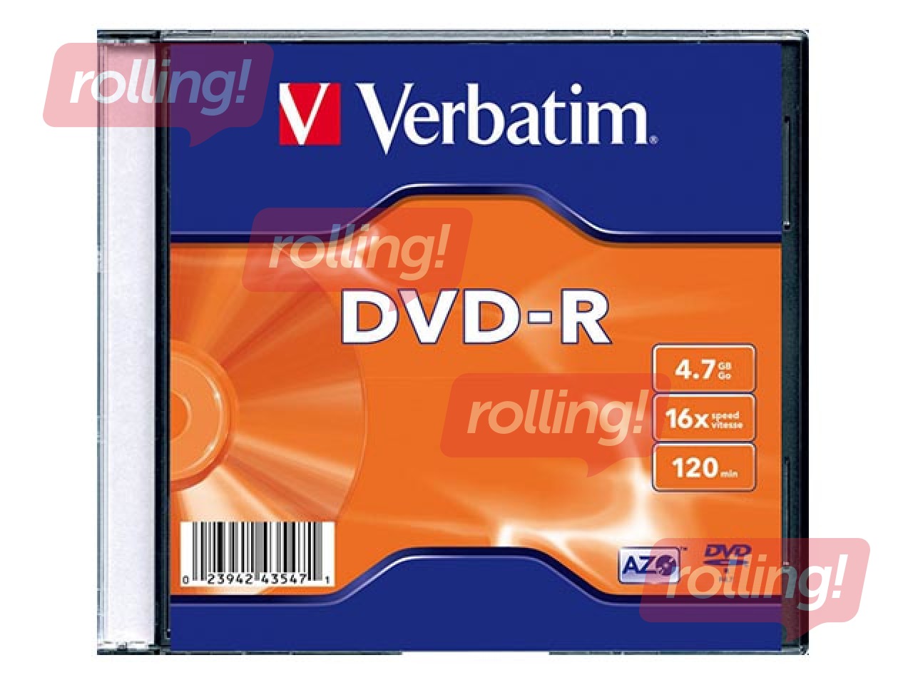 Verbatim DVD-R AZO 4.7GB 16x, 20 Pack Slim