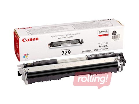 Toonerkassett Canon 729, must, (1200 lk)