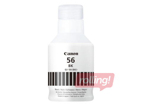 CANON GI-56BK Black Ink Bottle, (6000 pgs)