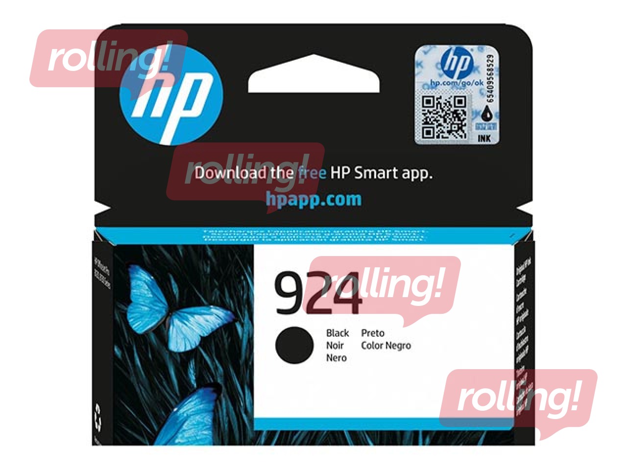 Originaaltindikasett HP 924, must, 500lk