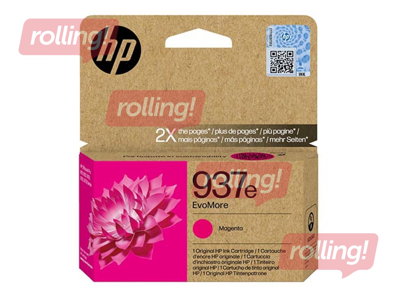 Tindikassett HP 937e EvoMore, fuksiapunane, 1650 lehte