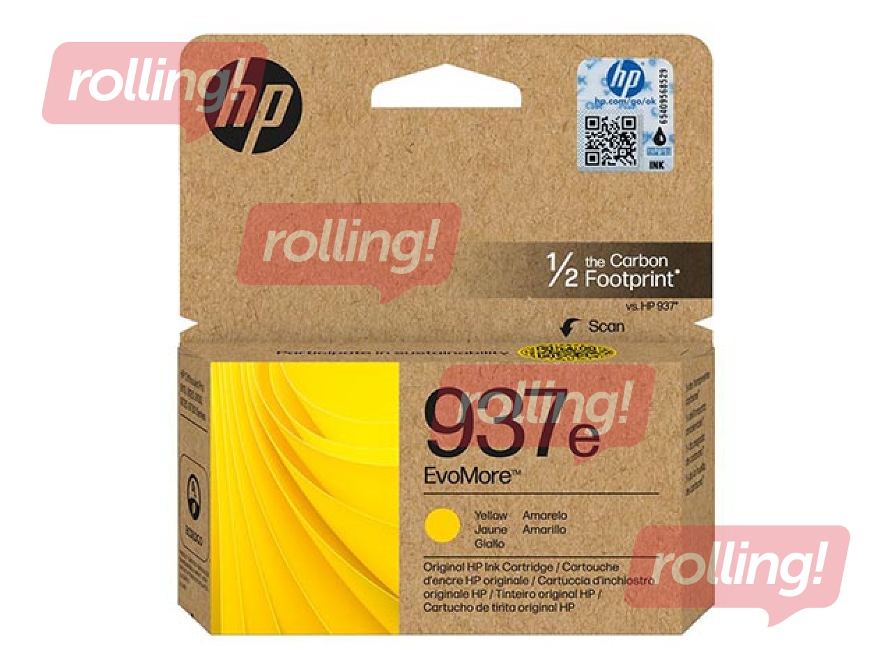 Tindikassett HP 937e EvoMore, kollane, 1650 lehte