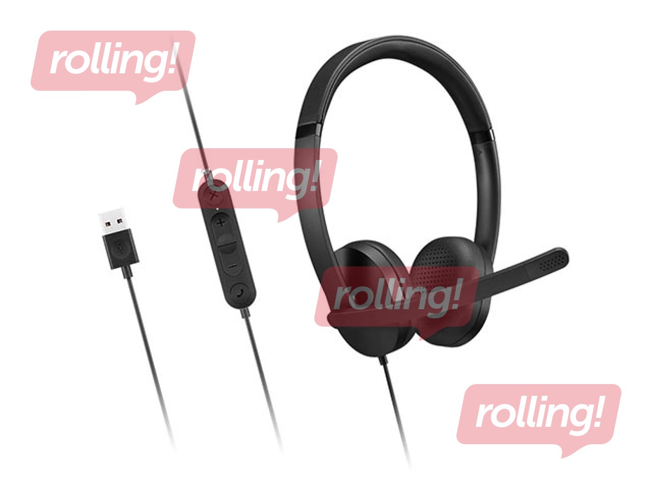 Kõrvaklapid Lenovo, Gen2 Stereo, mikrofoni, USB 2.0 