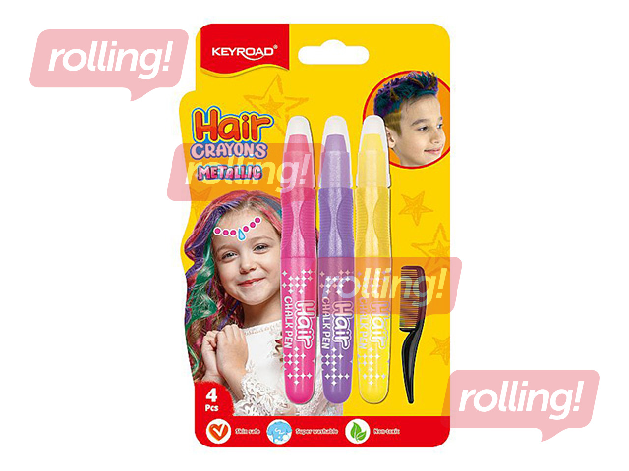 Matu krāsas krītiņi Metallic, Shine