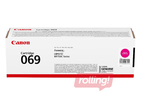 Toner cartridge Canon 069, Magenta (1900 pgs)