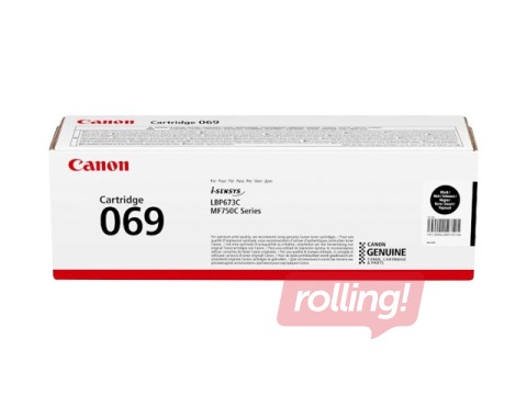 Toner cartridge Canon 069, Black (2100 pgs)