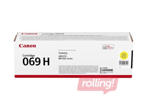 Toonerikassett Canon 069H, Yellow (5500 lk)