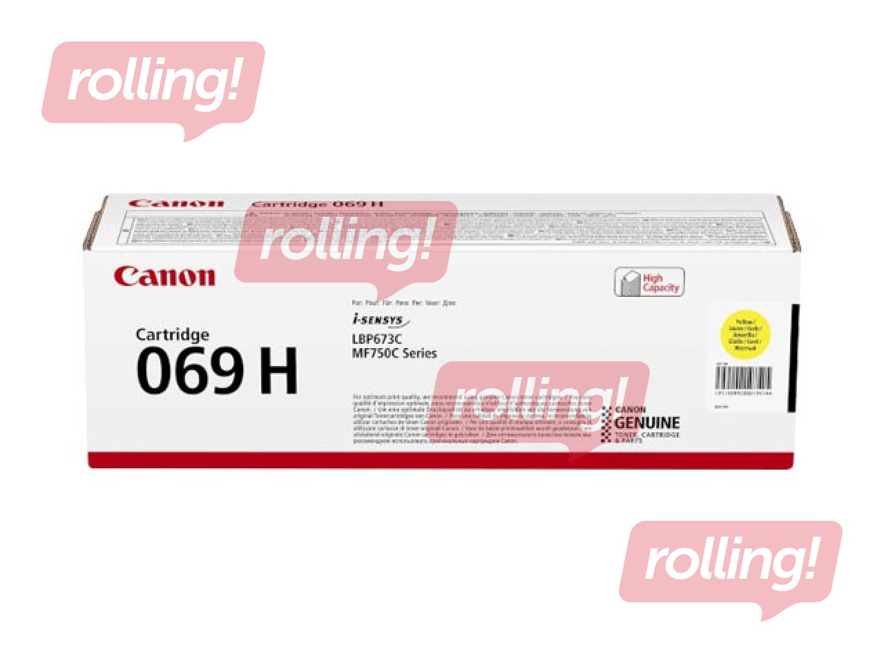 Toonerikassett Canon 069H, Yellow (5500 lk)