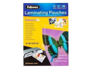 Lamineerimistaskud Fellowes, A4, 80 mic.,100 tk