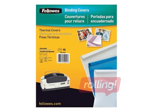 Thermal covers Fellowes, A4, 6 mm, 100 pcs., white