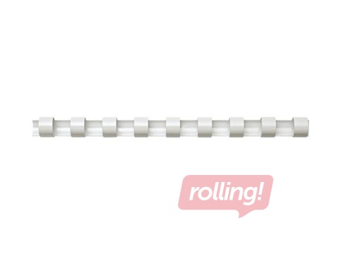 Binding plastic combs Fellowes, 6 mm, 100 pcs., white