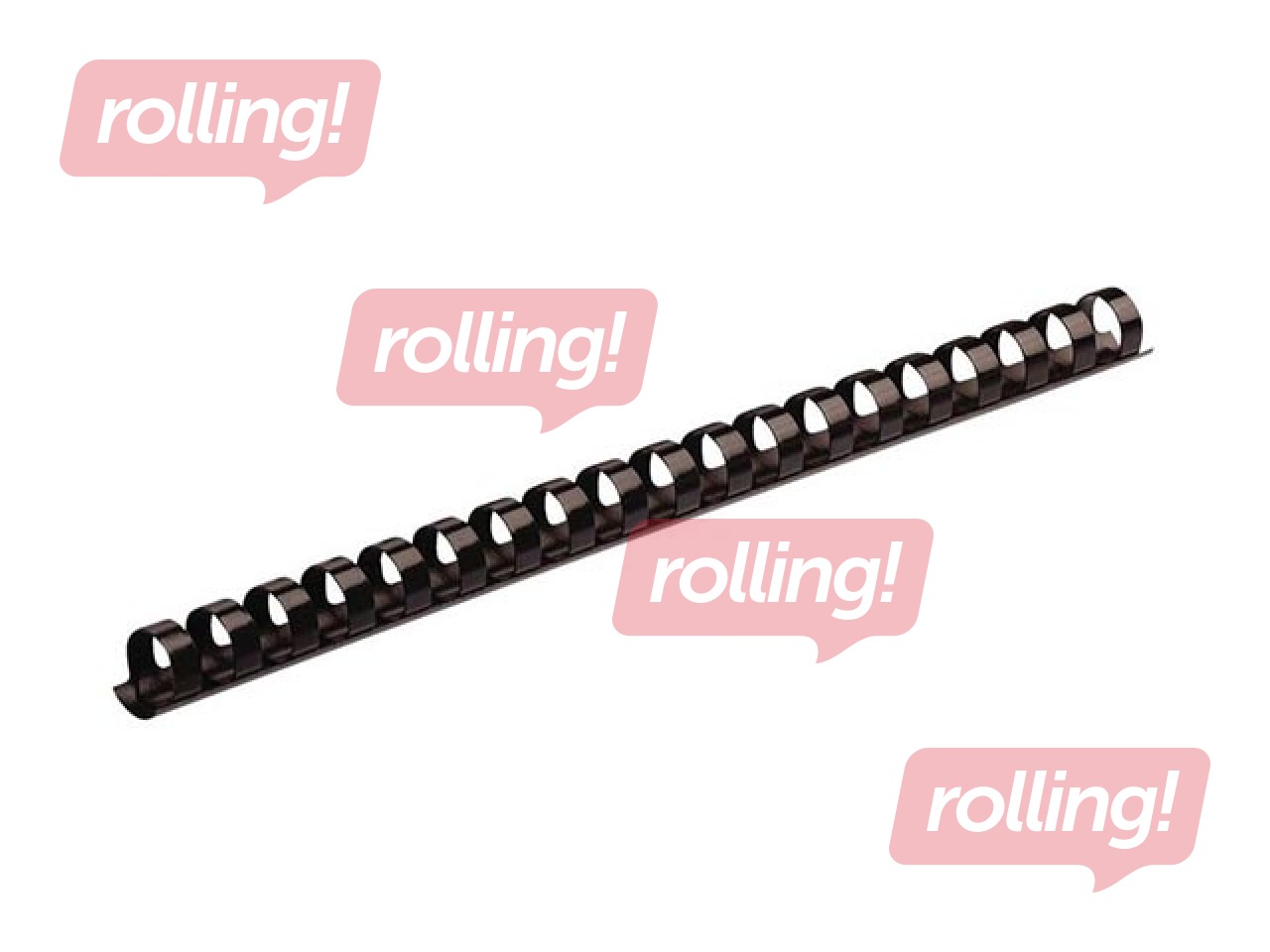 Plastmasas spirāles Fellowes, 12 mm, 100 gab., melnas