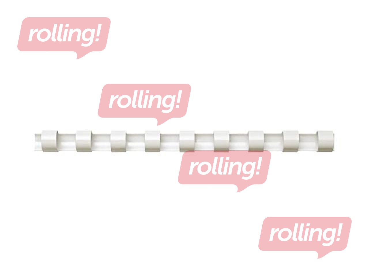 Binding plastic combs Fellowes 45 mm, 50 pcs., oval, white