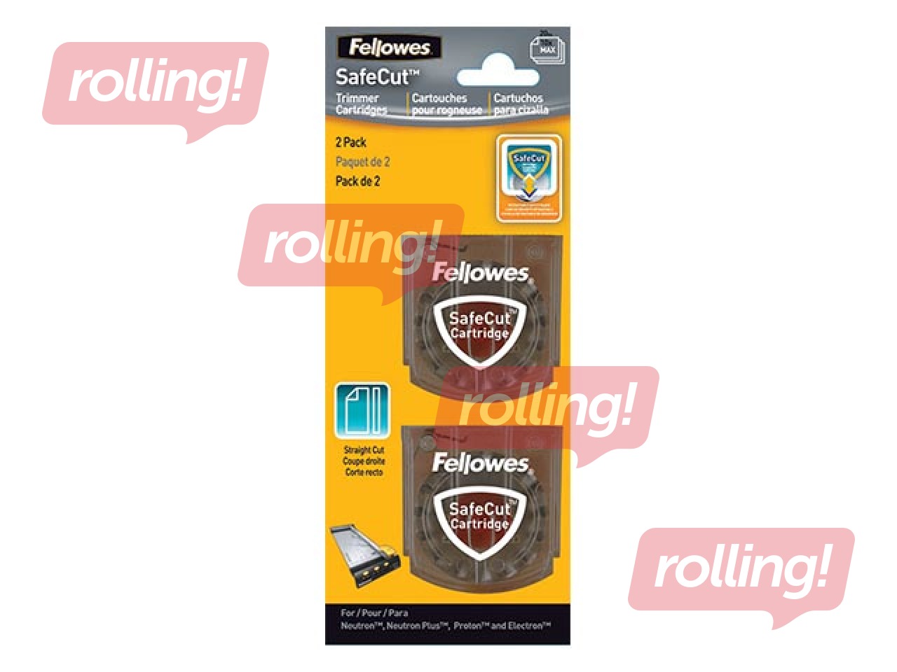 Vahetatav noakomplekt Fellowes SafeCut sirgeks lõikamiseks