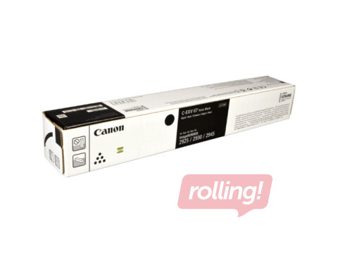 Tonera tūba Canon C-EXV 67, Melna (33000 lpp)