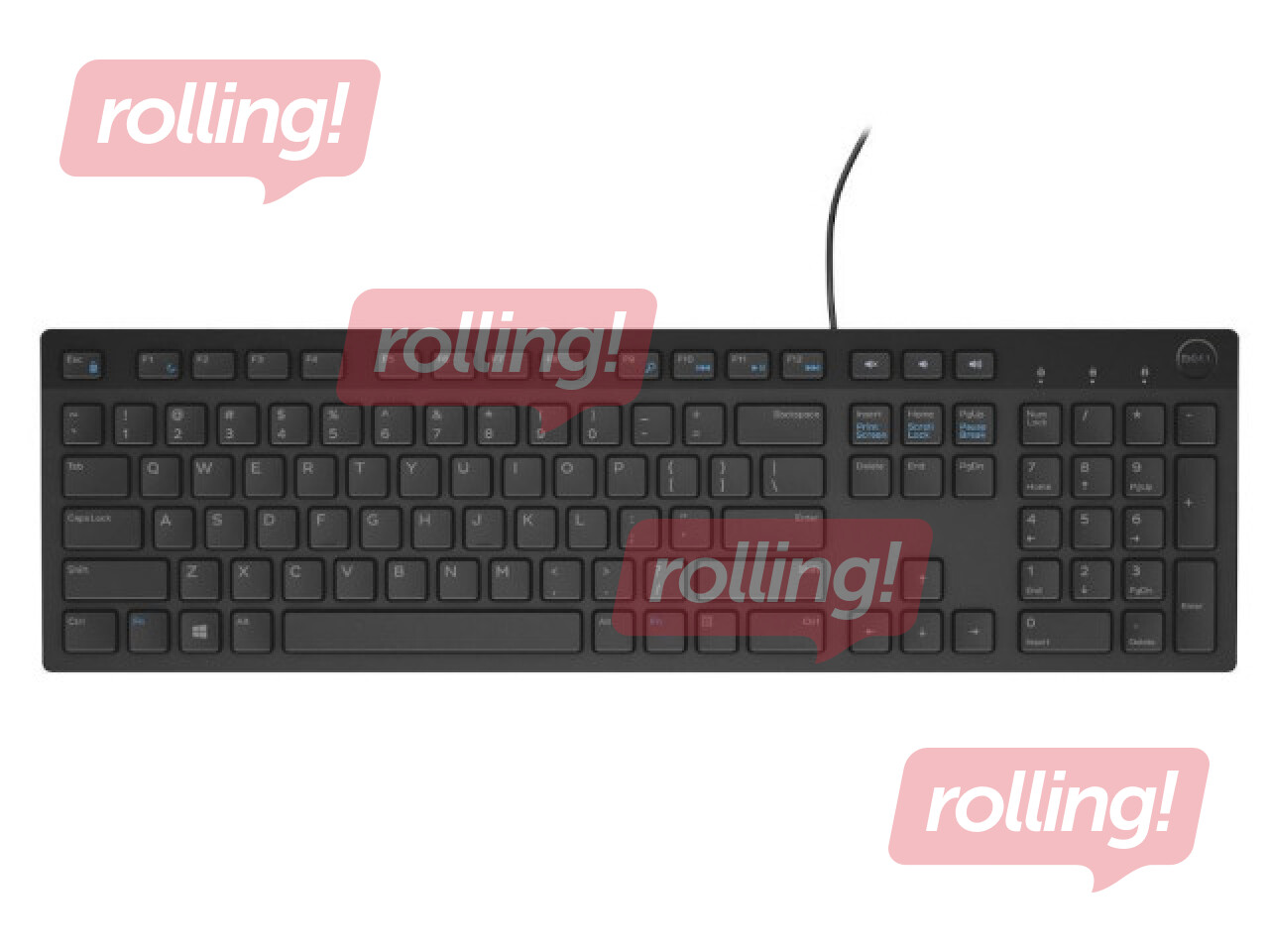 Dell KB216 Standard, Wired, Eng/Rus, Black, USB