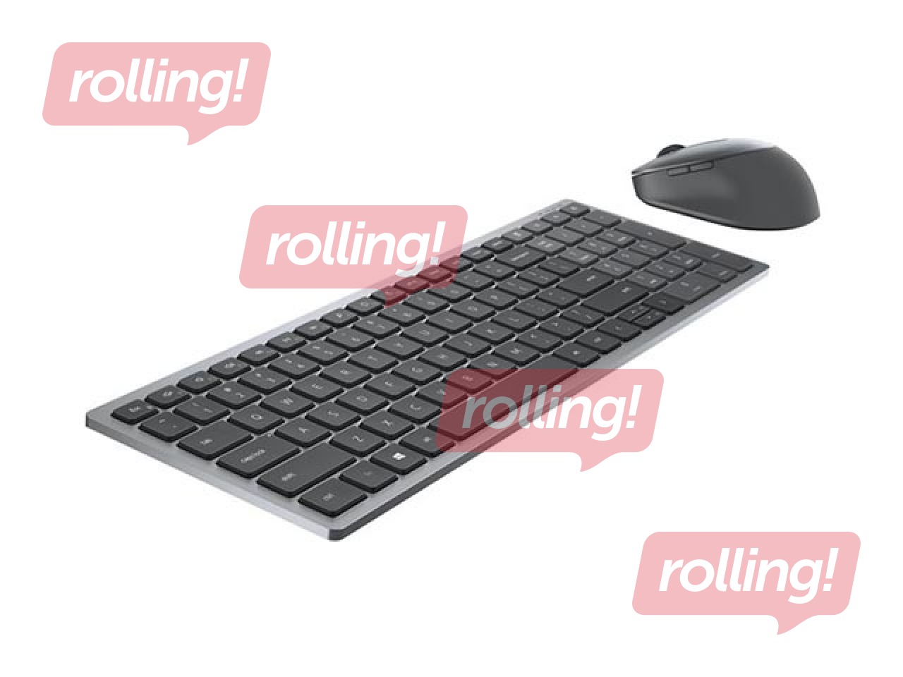 Dell KM7120W traadita klaviatuuri komplekt, 2,4 GHz, Bluetooth 5.0, inglise keeles, titaanihall