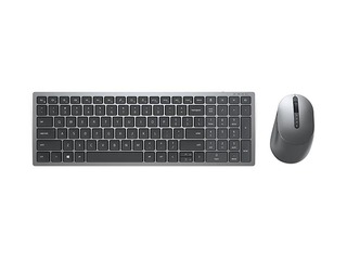 Dell KM7120W Wireless Keyboard and Mouse Set, 2.4 GHz, Bluetooth 5.0, English, Titan Gray