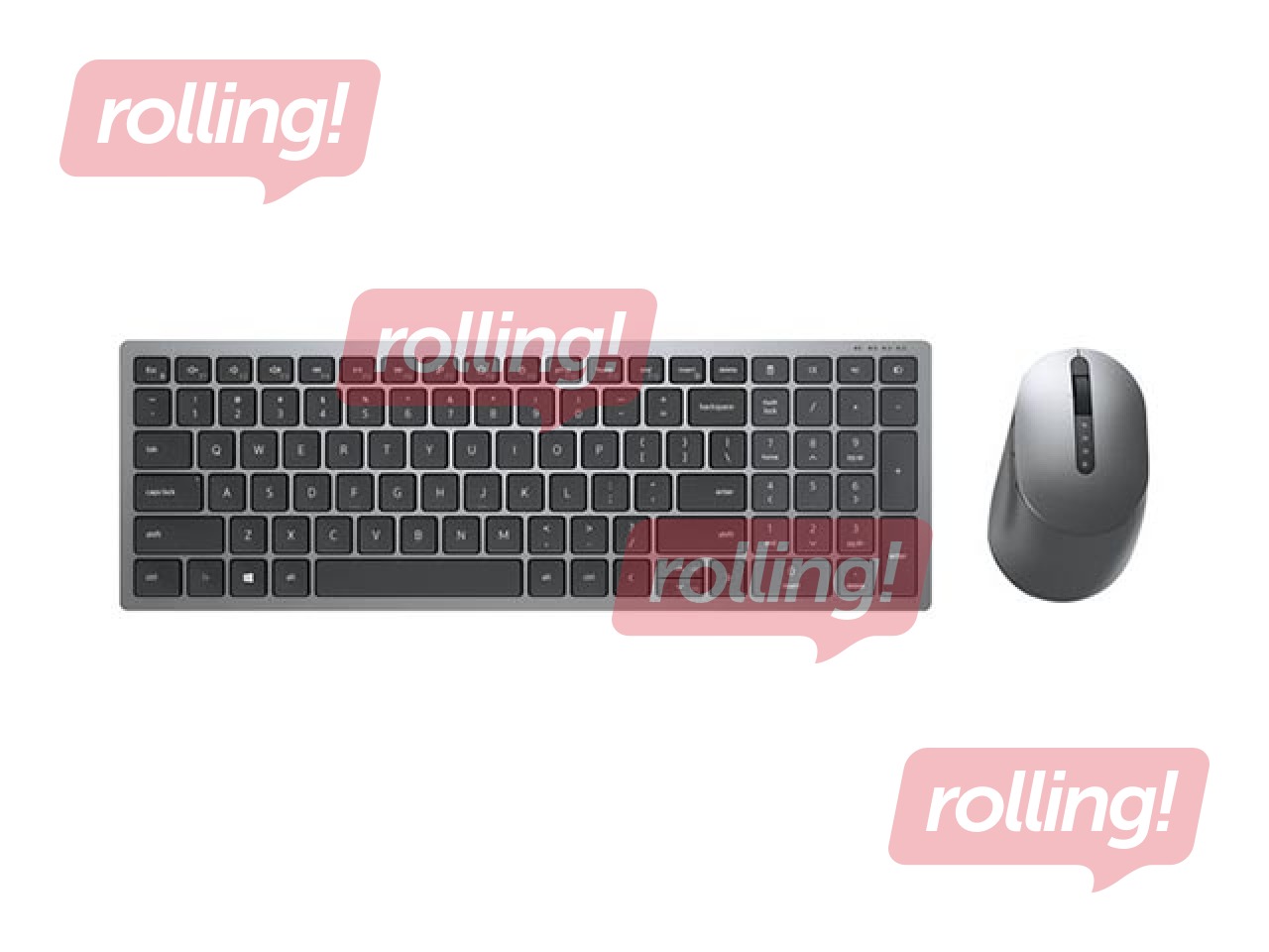 Klaviatuur ja hiir Dell KM7120W Wireless, 2,4 GHz, Bluetooth 5,0, ENG / RUS, tumehall