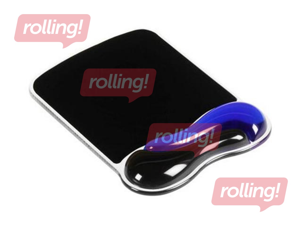 Datorpeles paliktnis ar integrētu plaukstu atbalstu Kensington Duo Gel, zils/dūmakains