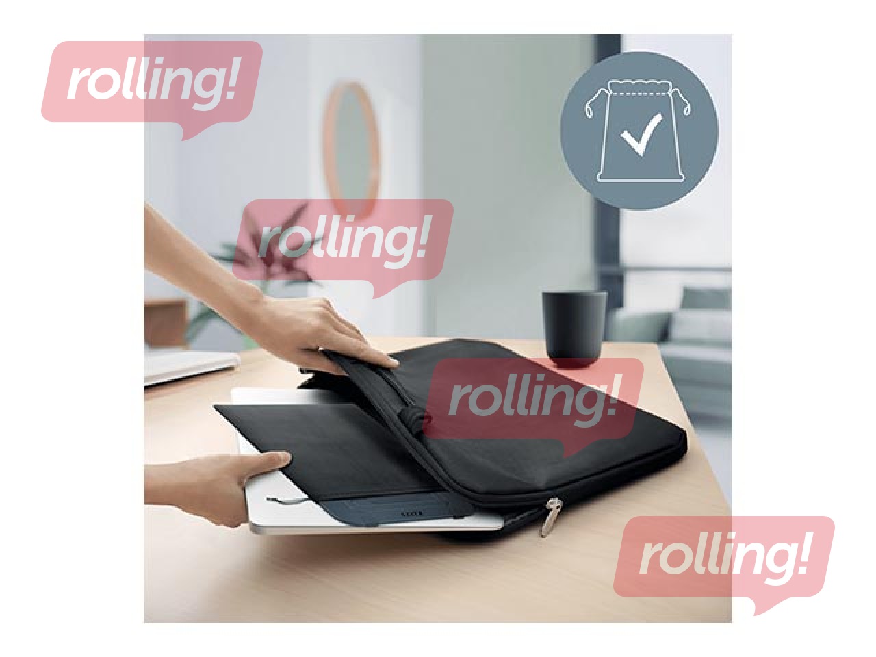 Подставка для ноутбука Leitz Ergo, ультра-тонкая, алюминиевая, регулируемая