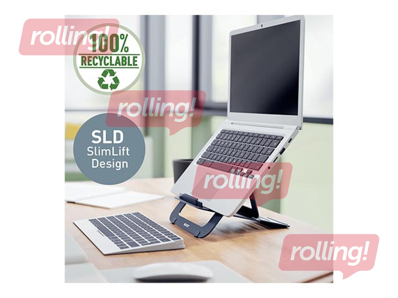 Sülearvuti alus Leitz Ergo, aluminium, ülilame ja reguleeritav