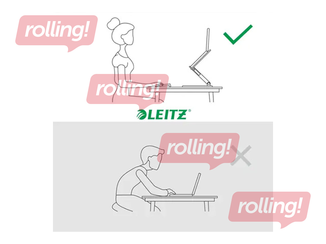 Portatīvā datora paliktnis Leitz, Ergo Adjustable, Multi-Angle Laptop Stand