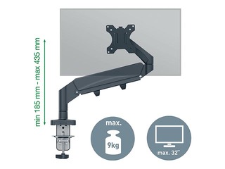 Крепление для монитора Leitz Ergo Space Saving Single, темно-серое