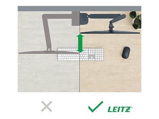 Monitori alus Leitz Ergo ruumi säästev ühekordne, tumehall