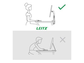 Monitori alus Leitz Ergo ruumi säästev ühekordne, tumehall