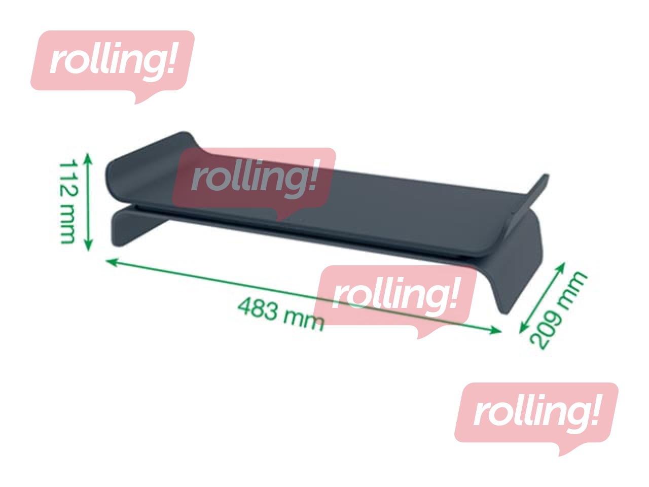 Ergonomic Monitor Stand Leitz, Grey