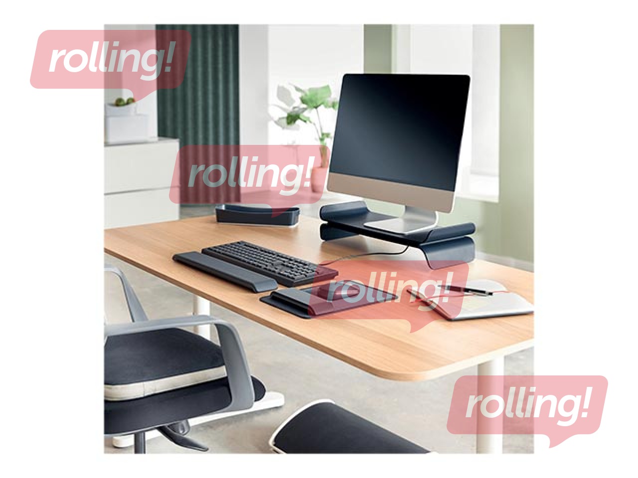Monitor stand Leitz Ergo, dark grey