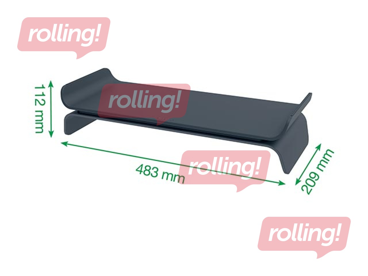 Monitori alus Leitz Ergo, tumehall