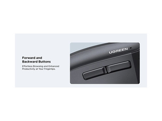 UGREEN vertikaalne 2,4 GHz/Bluetooth 5.4 traadita hiir, must