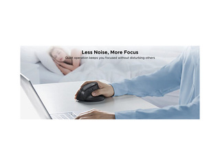 UGREEN vertikaalne 2,4 GHz/Bluetooth 5.4 traadita hiir, must