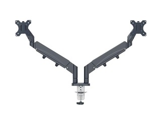 Monitor Arm Leitz Ergo Space Saving Dual, dark gray