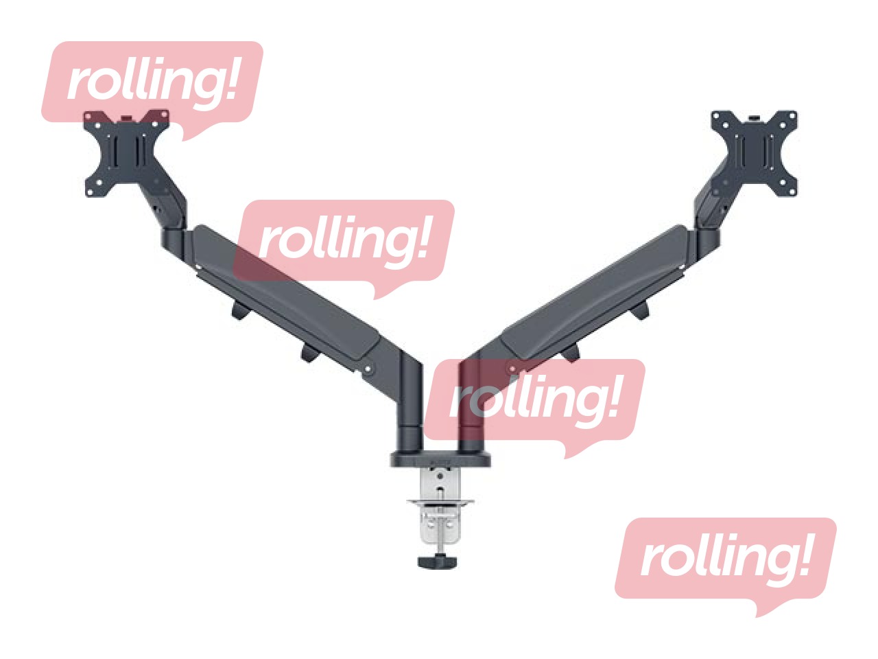 Monitor Arm Leitz Ergo Space Saving Dual, dark gray