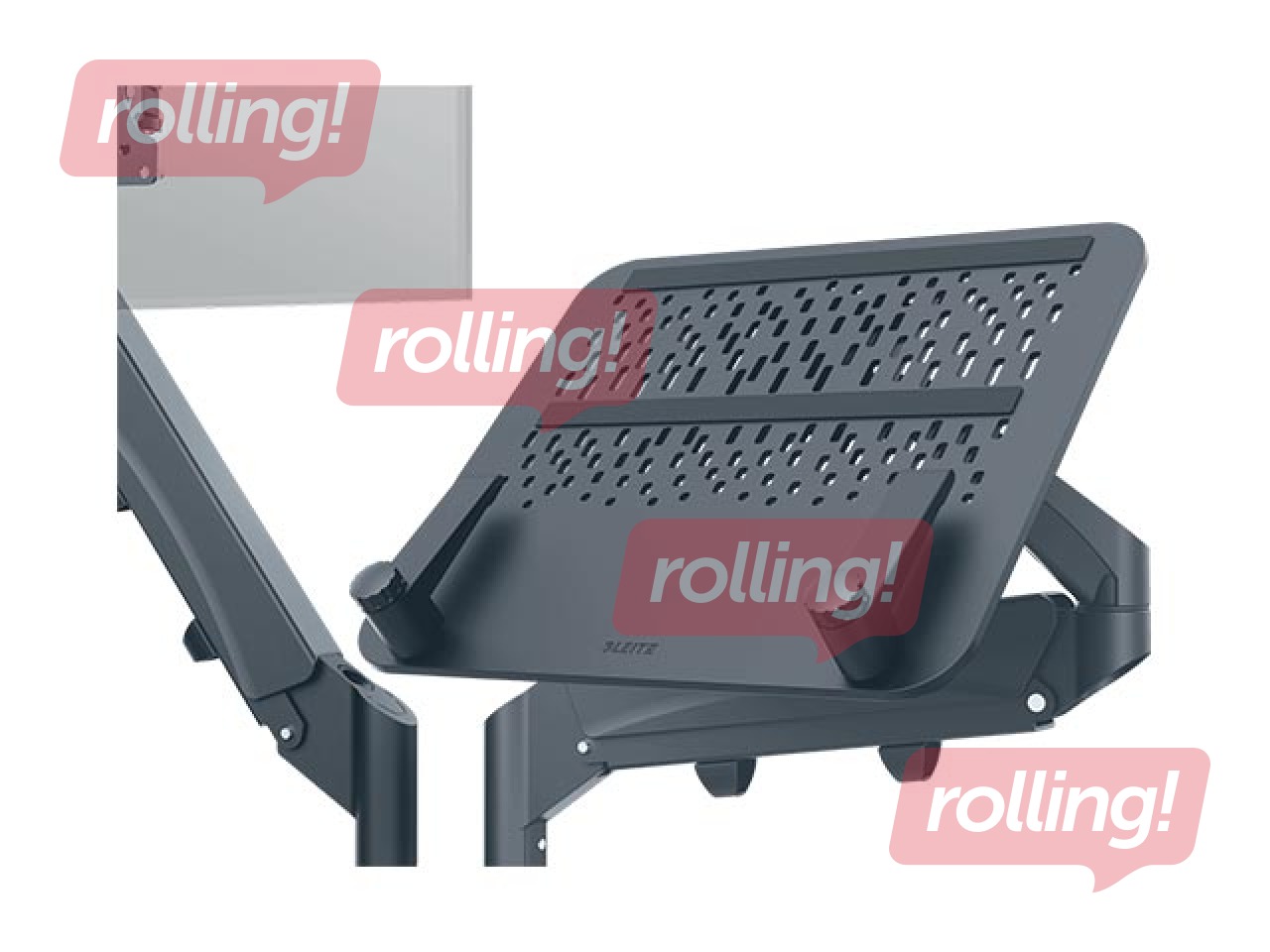 Sülearvuti ja monitori alus Leitz Ergo, tumehall