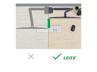 Sülearvuti ja monitori alus Leitz Ergo, tumehall