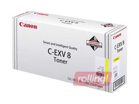 Toonerkassett Canon C-EXV8, kollane, (25000 lk)