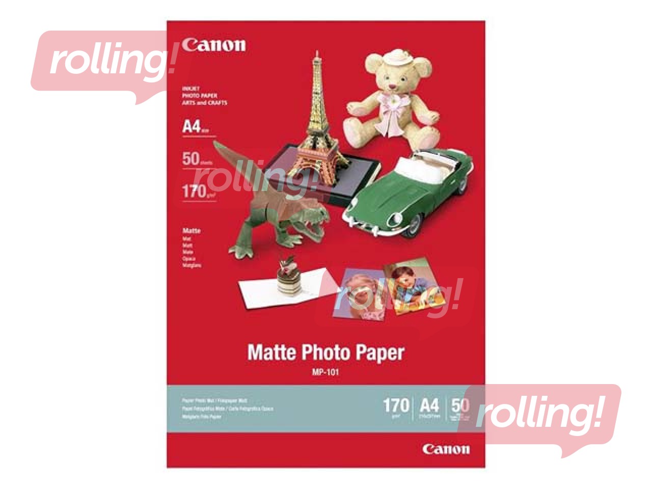 Foto papīrs Canon MP-101 matēts, A4, 210x297mm, 170g/m², 50 loksnes