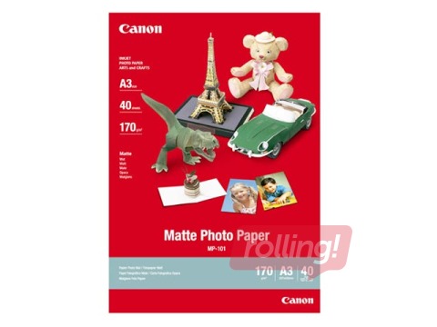 Foto papīrs Canon, matēts MP-101, A3, 40 lapas