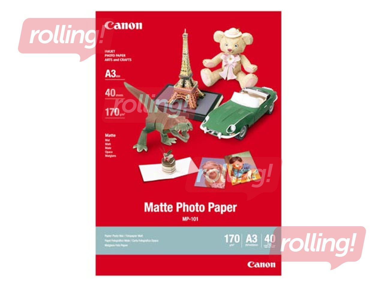 Foto papīrs Canon, matēts MP-101, A3, 40 lapas