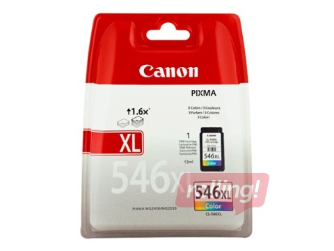 Тонер-картридж CANON CL-546 XL, красочные, (400 стр.)