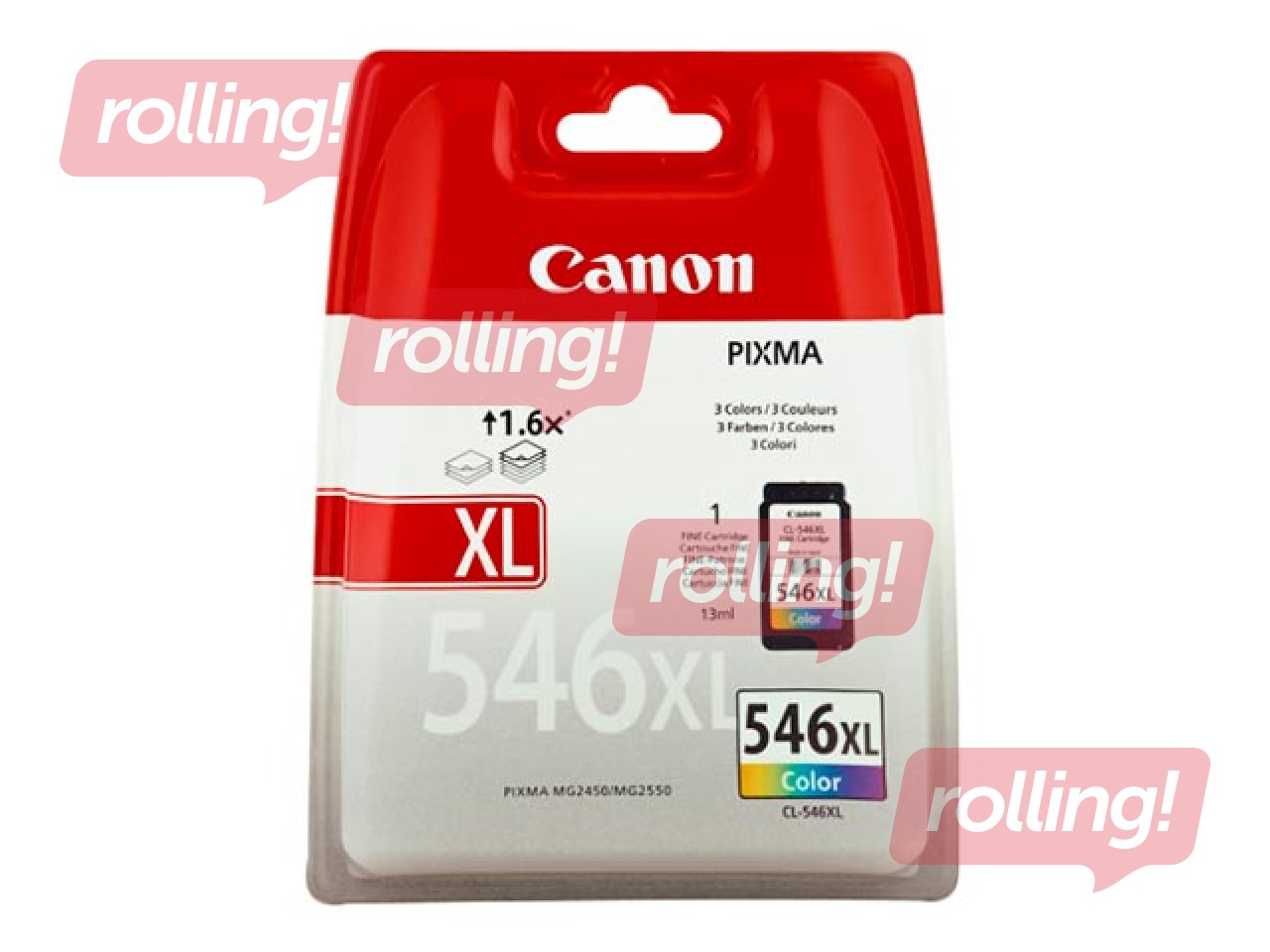 Тонер-картридж CANON CL-546 XL, красочные, (400 стр.)