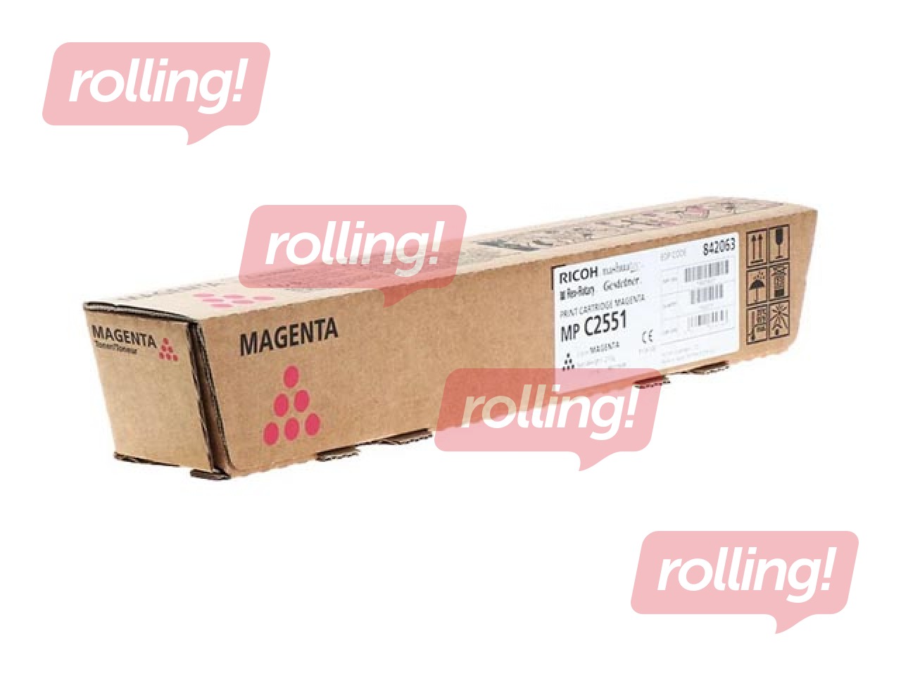 Alternatīva tonera tūba Aficio MPC2551/MPC2051, fuksīna sarkana, (9500 lpp.)