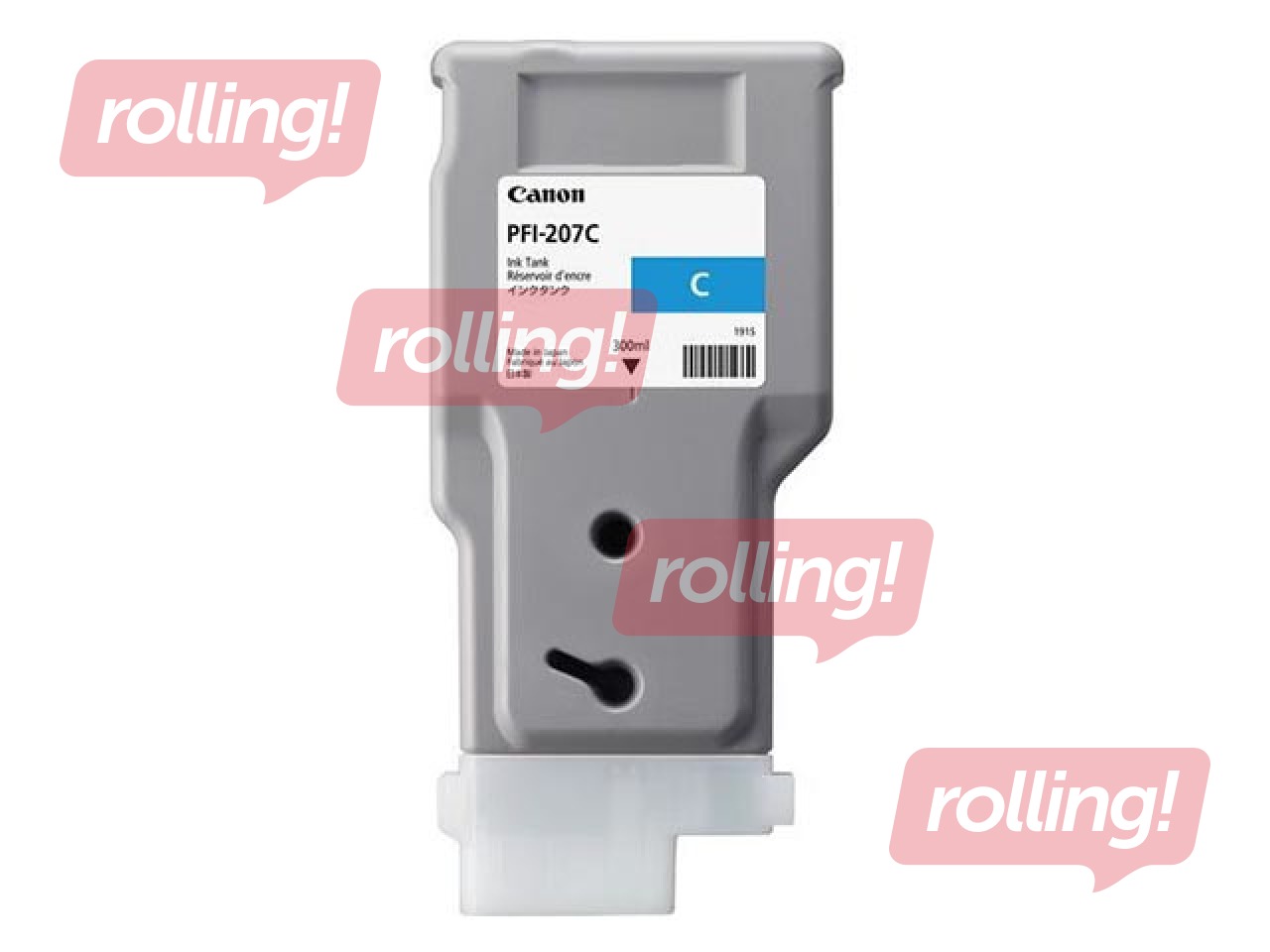 Canon PFI-207C, cyan ink tank for imagePROGRAF iPF680, iPF685, iPF780, iPF785, 300 ml