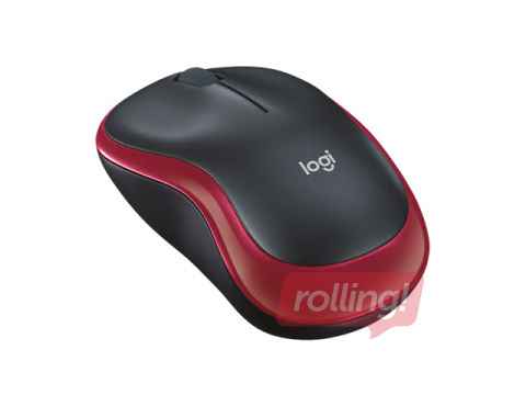 Беспроводная компьютерная мышь Logitech M185 черная / красная