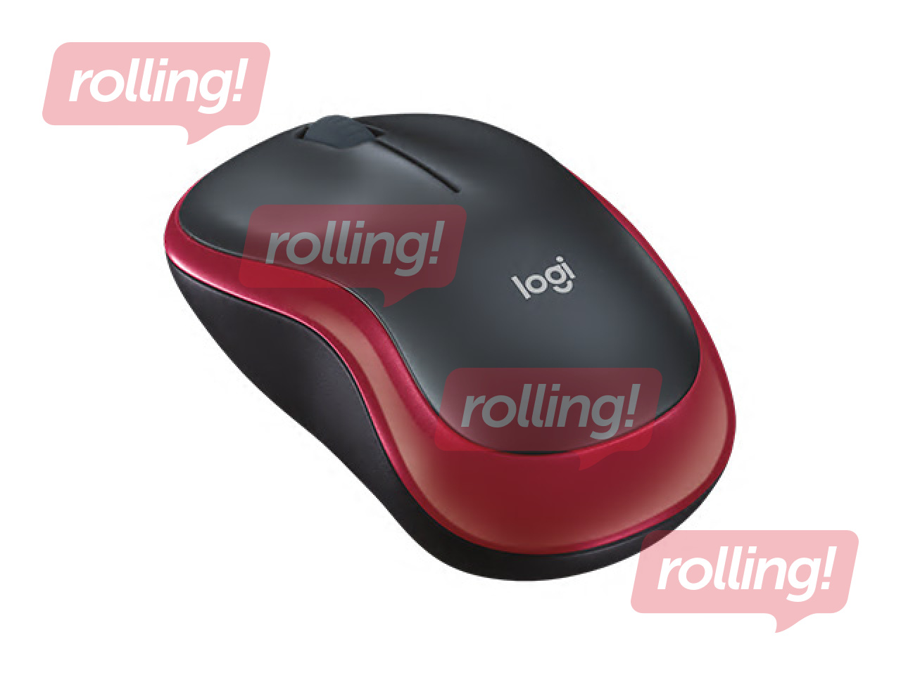 Беспроводная компьютерная мышь Logitech M185 черная / красная