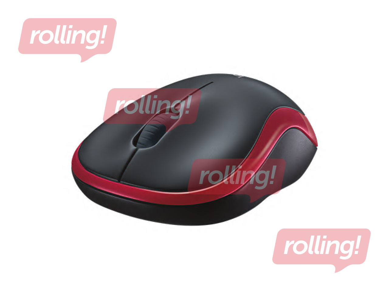 Беспроводная компьютерная мышь Logitech M185 черная / красная